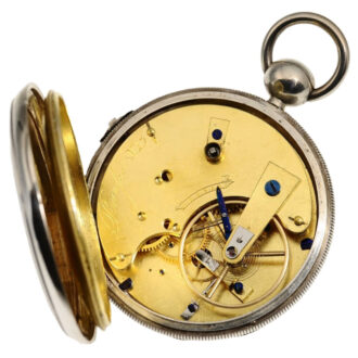 A silver French pocket watch chronometer Circa 1820