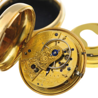 An English gold watch with rack-lever escapement Circa 1818