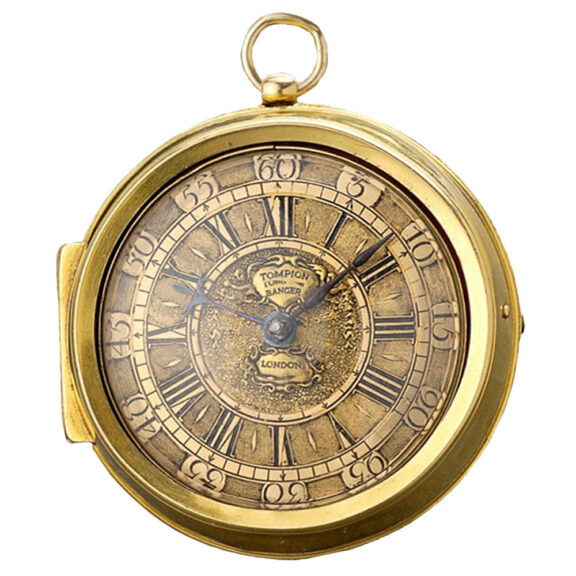A magnificent English 22K gold verge pocket watch Circa 1706