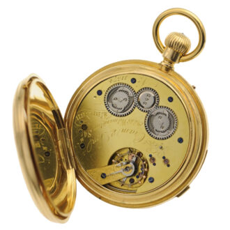 An English fine gold minute repeating pocket watch Circa 1860 An English fine gold minute repeating pocket watch Circa 1860