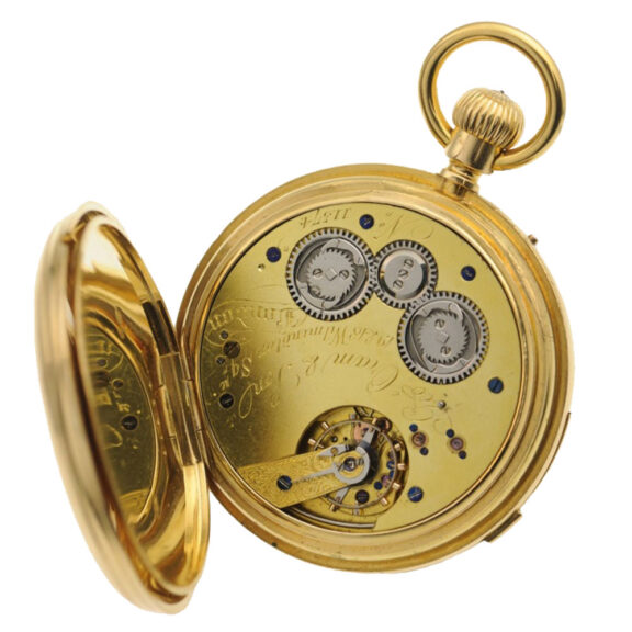 An English fine gold minute repeating pocket watch Circa 1860 An English fine gold minute repeating pocket watch Circa 1860