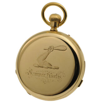 An English fine gold minute repeating pocket watch Circa 1860 An English fine gold minute repeating pocket watch Circa 1860