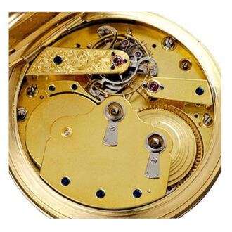 Swiss gold lever watch with one minute tourbillon Circa 1860