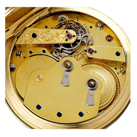 Swiss gold lever watch with one minute tourbillon Circa 1860 Swiss gold lever watch with one minute tourbillon Circa 1860