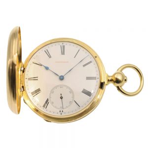 Swiss gold lever watch with one minute tourbillon Circa 1860