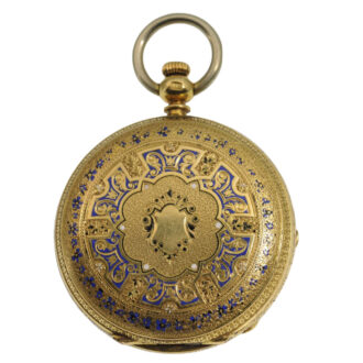 A Swiss rare splendour hunting case pocket watch Circa 1870