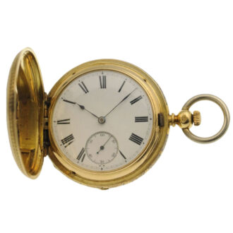 A Swiss rare splendour hunting case pocket watch Circa 1870
