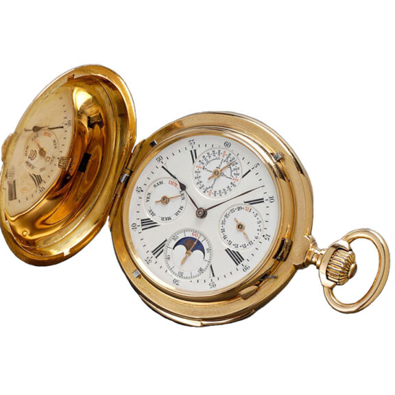 A Swiss astronomical hunting case pocket watch Circa 1890 A Swiss astronomical hunting case pocket watch Circa 1890