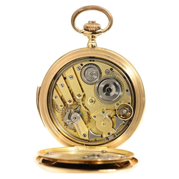 A Swiss erotic repeating hunting case pocket watch Circa 1890 A Swiss erotic repeating hunting case pocket watch Circa 1890