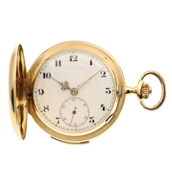 A Swiss erotic repeating hunting case pocket watch Circa 1890 A Swiss erotic repeating hunting case pocket watch Circa 1890