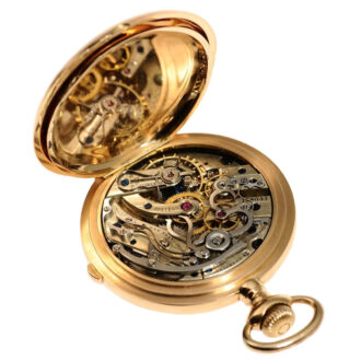 A Swiss hunting case pocket watch with chronograph Circa 1885