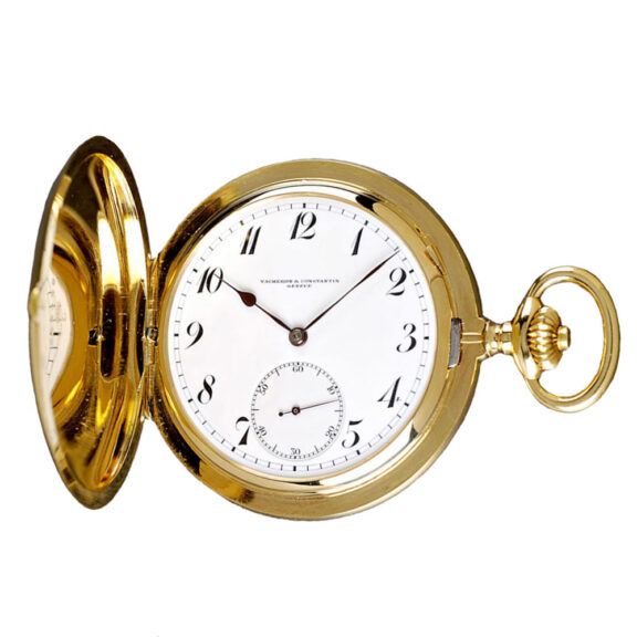 A 18K gold Swiss rewindable lever pocket watch Circa 1913