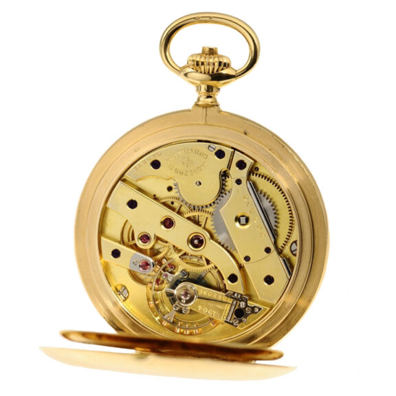 A 18K gold Swiss rewindable lever pocket watch Circa 1913 A 18K gold Swiss rewindable lever pocket watch Circa 1913