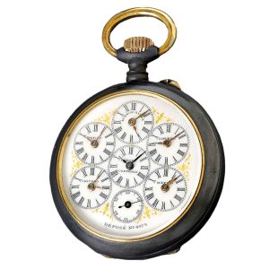 A rare Swiss open face decorative pocket watch Circa 1870