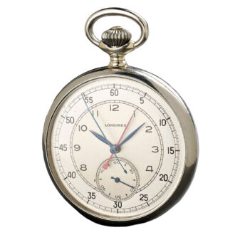 A Swiss open face deck watch with chronograph Circa 1940