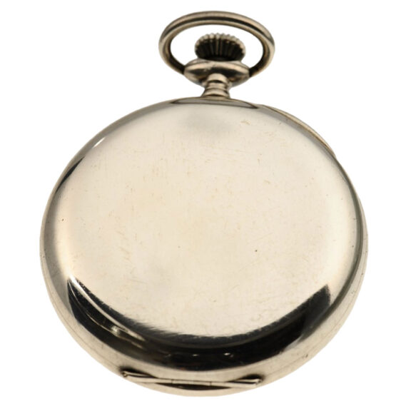 A Swiss silver keyless wind open face pocket watch Circa 1940 A Swiss silver keyless wind open face pocket watch Circa 1940
