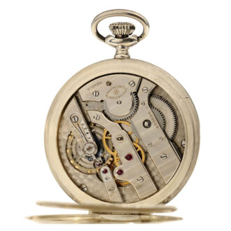 A Swiss silver keyless wind open face pocket watch Circa 1940