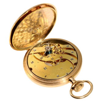 A Swiss keyless wind hunting case pocket watch Circa 1898