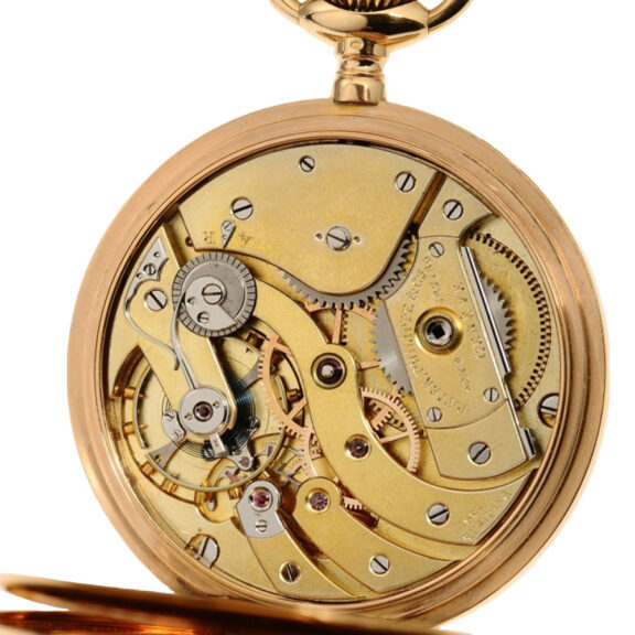 A gold Swiss keyless wind open face pocket watch Circa 1904 A gold Swiss keyless wind open face pocket watch Circa 1904