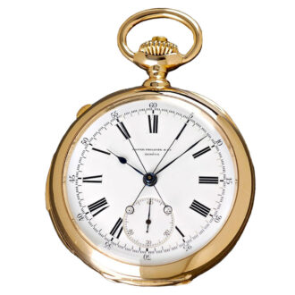 A gold Swiss split minute repeating pocket watch Circa 1893