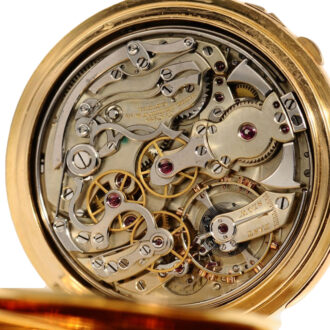 A gold Swiss split minute repeating pocket watch Circa 1893