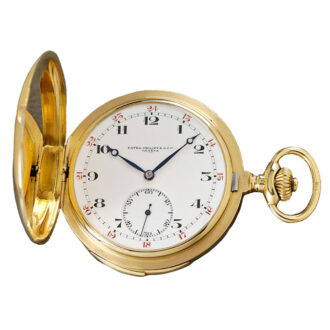 A Swiss hunting case watch with red 24h indicator Circa 1910 A Swiss hunting case watch with red 24h indicator Circa 1910