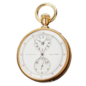 A Swiss gold watch with split seconds chronograph Circa 1878