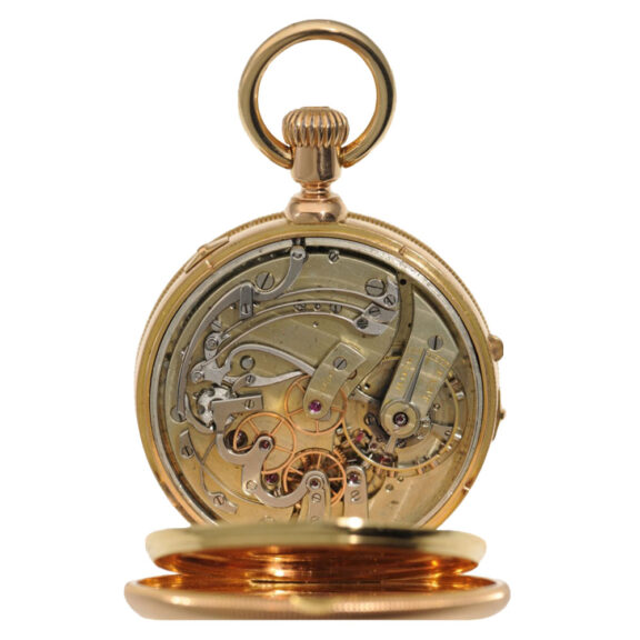 A Swiss gold watch with split seconds chronograph Circa 1878 A Swiss gold watch with split seconds chronograph Circa 1878