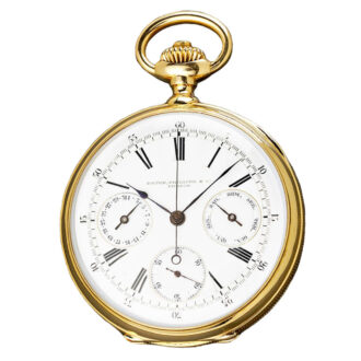 A Swiss gold keyless wind open face pocket watch Circa 1880