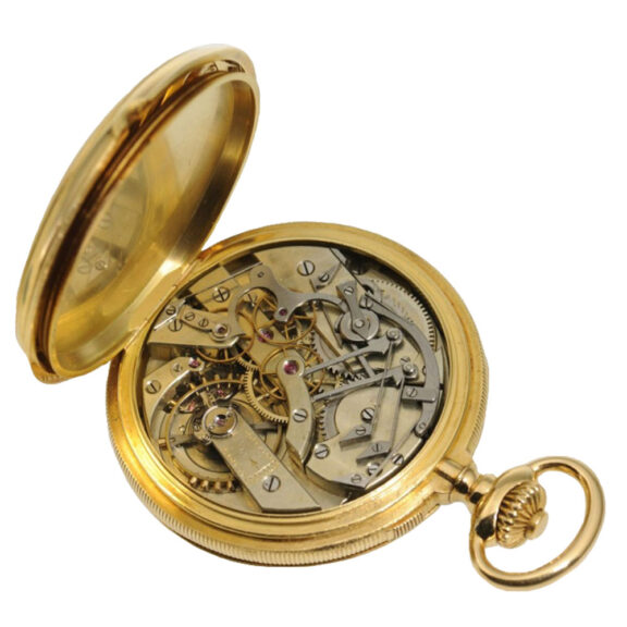 A Swiss gold keyless wind open face pocket watch Circa 1880 A Swiss gold keyless wind open face pocket watch Circa 1880