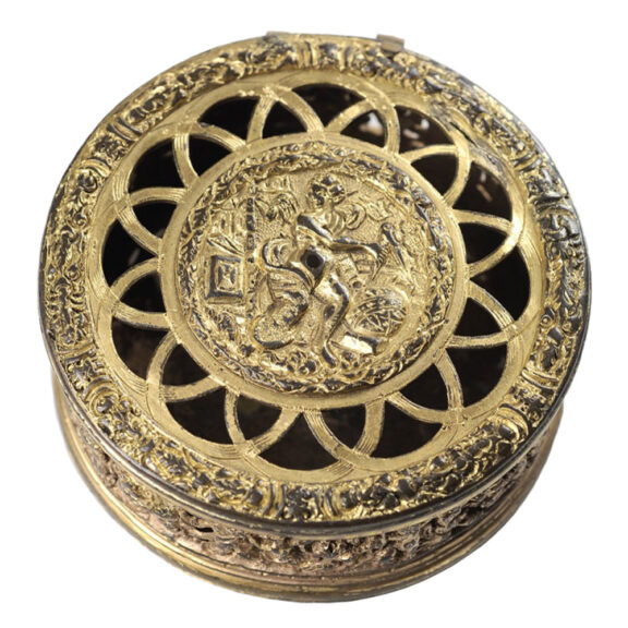 German pair of drum shaped Renaissance watch cases Circa 1580