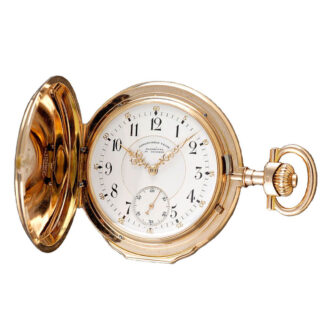 A 14K gold Glashütte hunting case pocket watch Circa 1900 A 14K gold Glashütte hunting case pocket watch Circa 1900