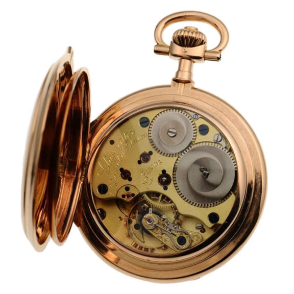 A 14K gold Glashütte hunting case pocket watch Circa 1900 A 14K gold Glashütte hunting case pocket watch Circa 1900