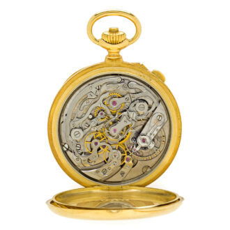 Swiss gold split-seconds chronograph lever watch Circa 1910