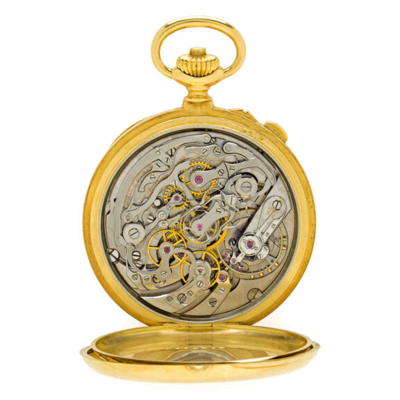 Swiss gold split-seconds chronograph lever watch Circa 1910 Swiss gold split-seconds chronograph lever watch Circa 1910