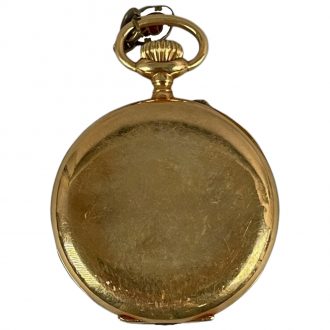 Swiss 18K yellow gold open faced pocket watch Circa 1908