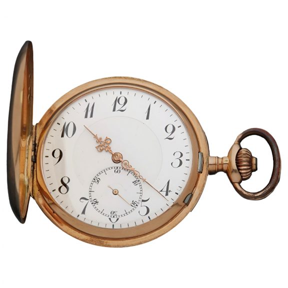 Swiss 14K yellow gold full hunter pocket watch Circa 1910