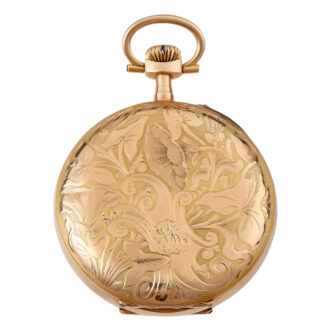 Swiss 18K yellow gold open faced pocket watch Circa 1900