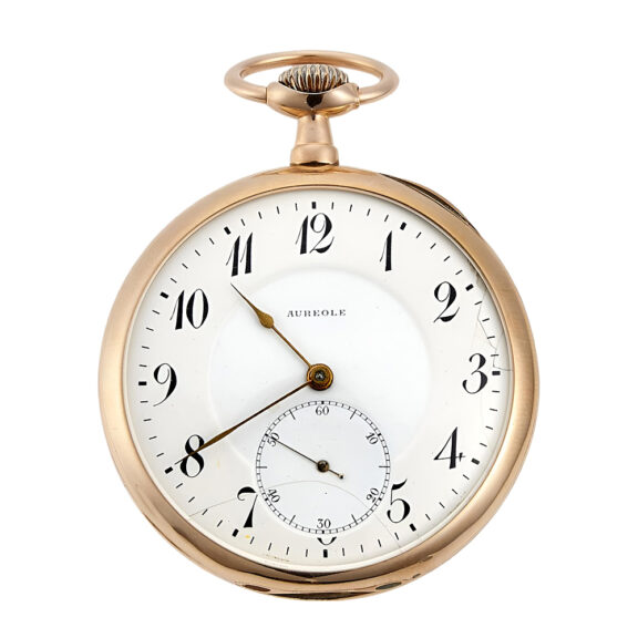 Swiss 14K yellow gold open faced pocket watch Circa 1904 Swiss 14K yellow gold open faced pocket watch Circa 1904