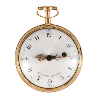 French 18K yellow gold open faced pocket watch Circa 1790