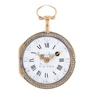 Swiss 18 carat multicoloured gold pocket watch Circa 1750