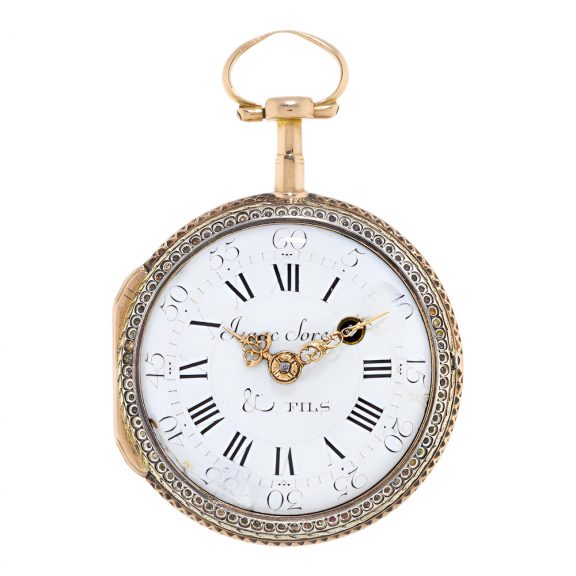 Swiss 18 carat multicoloured gold pocket watch Circa 1750
