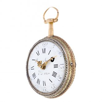 Swiss 18 carat multicoloured gold pocket watch Circa 1750
