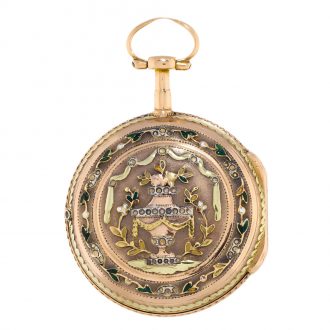 Swiss 18 carat multicoloured gold pocket watch Circa 1750