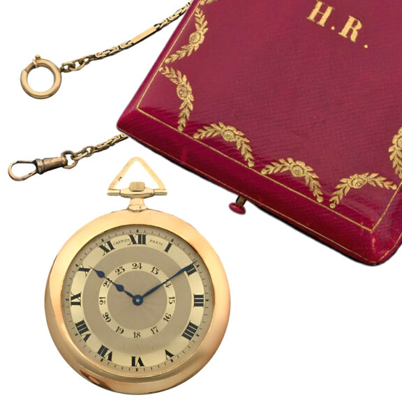 French 18K gold open faced tuxedo pocket watch Circa 1925 French 18K gold open faced tuxedo pocket watch Circa 1925