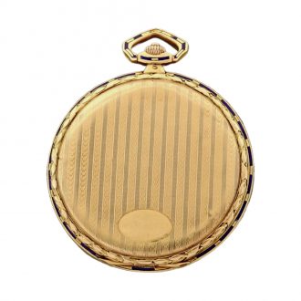 French gold and enamel keyless pocket watch Circa 1920