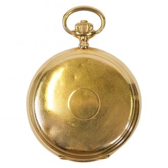 Swiss 18K gold hunting cased lever watch with 24h dial Circa 1910