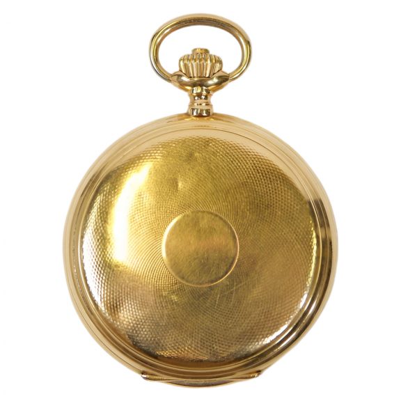 Swiss 18K gold hunting cased lever watch with 24h dial Circa 1910 Swiss 18K gold hunting cased lever watch with 24h dial Circa 1910