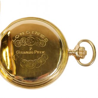 Swiss 18K gold hunting cased lever watch with 24h dial Circa 1910