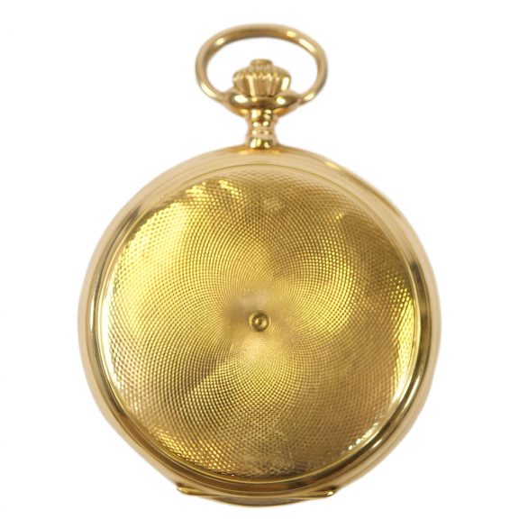 Swiss 18K gold hunting cased lever watch with 24h dial Circa 1910 Swiss 18K gold hunting cased lever watch with 24h dial Circa 1910